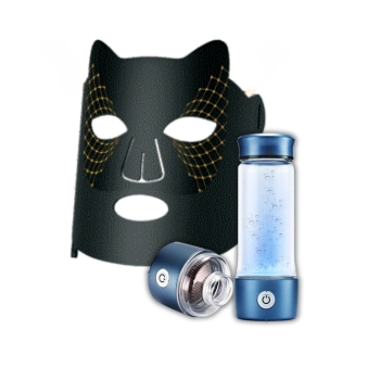 Zestaw maska LED i butelka wodorowa CA-303